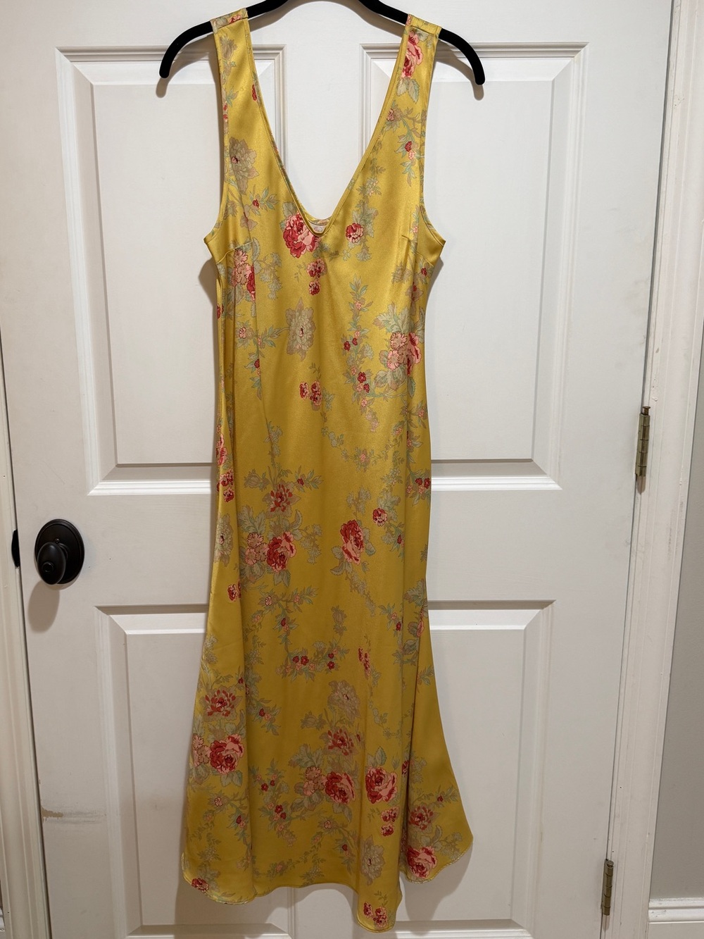 Urban Outfitters Yellow Floral Slip Maxi Dress